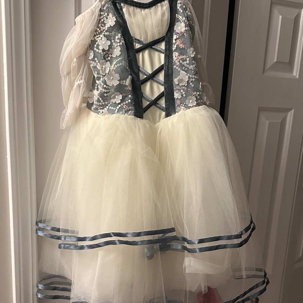 Revolution Cream and Green Dance Kids Costume